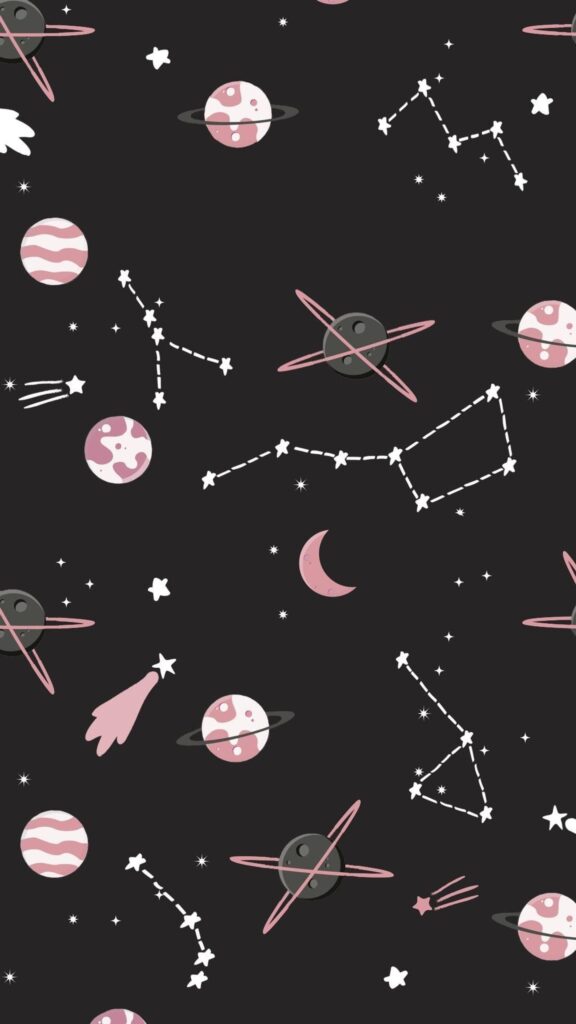 Sagittarius Celestial Constellation and Planets Aesthetic Space Wallpaper