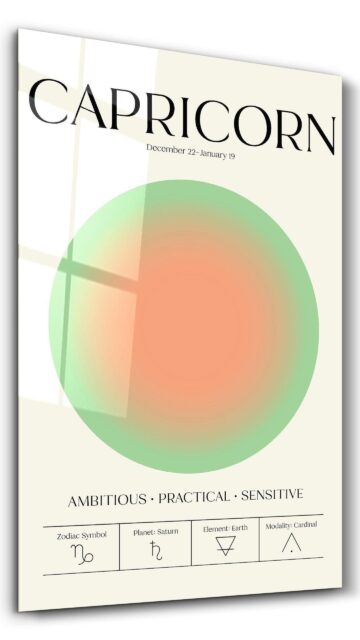 Minimalist Capricorn Zodiac Earth Sign Aesthetic Desktop and Mobile Wallpaper