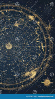 Celestial Star Map Astrology Constellation and Galaxy Phone Wallpaper