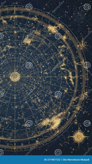 Celestial Star Map Astrology Constellation and Galaxy Phone Wallpaper