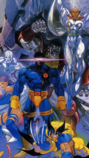 Marvel X-Men Team Dynamic Illustration Mobile Wallpaper