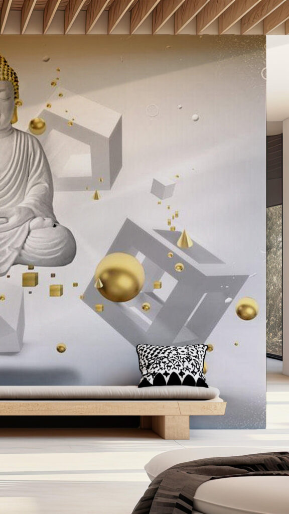 Zen Buddha Sacred Geometry Spiritual Meditation Energy Wallpaper