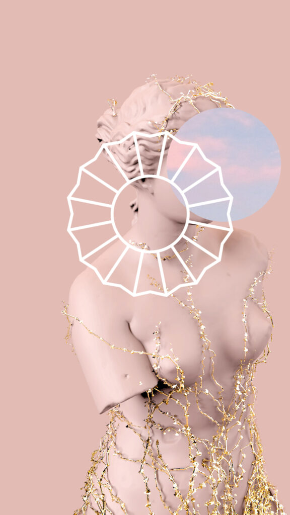 Divine Feminine Sacred Geometry and Manifestation Aesthetic Wallpaper