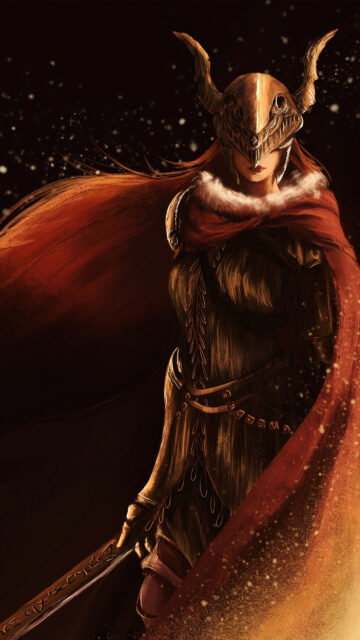 Malenia Blade of Miquella Dark Fantasy Mobile Wallpaper