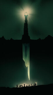 Minimalist Barad-dur and Fellowship Mobile Wallpaper
