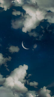 Waxing Crescent Moon Celestial Aesthetic Spiritual Energy Wallpaper