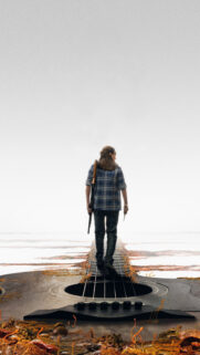 The Last of Us Ellie Guitar Path Artistic Mobile Wallpaper