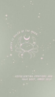 Cancer Zodiac Sign Ruled by the Moon Spiritual Aesthetic Phone Wallpaper