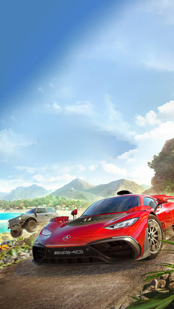 Forza Horizon 5 Red Mercedes-AMG ONE Mobile Wallpaper