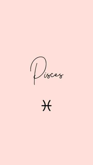 Minimalist Aesthetic Pisces Zodiac Sign for Intuitive Soul Wallpaper