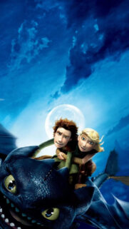 How to Train Your Dragon Hiccup and Astrid Flying Mobile Wallpaper