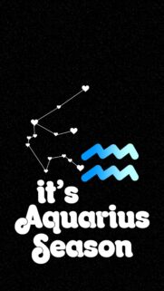 Aquarius Season Aesthetic Constellation and Zodiac Symbol Wallpaper
