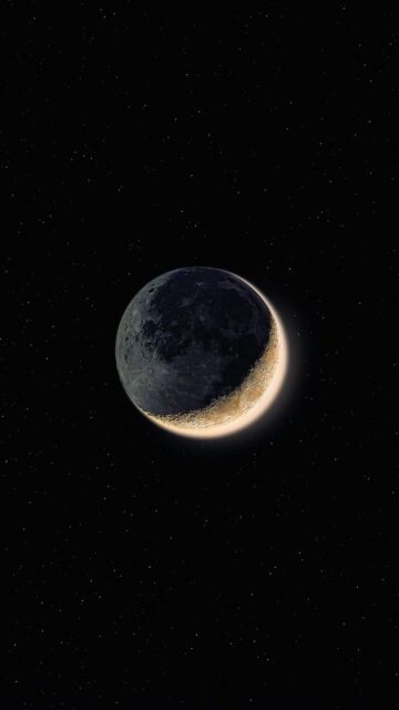 Crescent Moon Phase Spiritual Glow and Lunar Energy Aesthetic Wallpaper