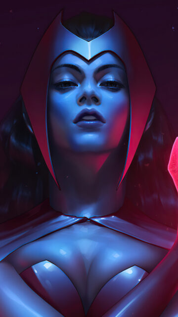 Mysterious Superheroine Cinematic Style Mobile Wallpaper