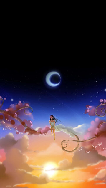 Celestial Dream Moon Phase Aesthetic Spiritual Energy Phone Wallpaper