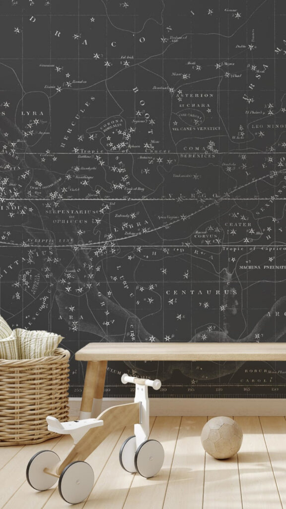 Celestial Star Map Constellation and Zodiac Astrology Background Wallpaper