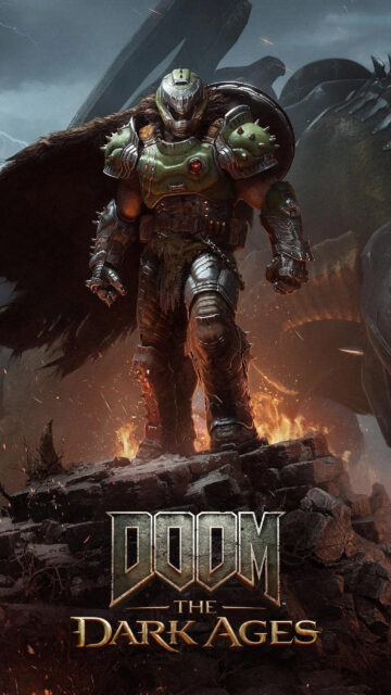 DOOM The Dark Ages Doom Slayer Cinematic Mobile Wallpaper