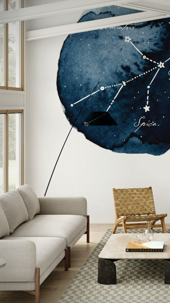 Virgo Constellation Aesthetic Earth Sign Minimalist Cosmic Wallpaper