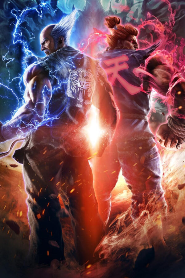 Heihachi vs Akuma Fierce Battle Mobile Wallpaper