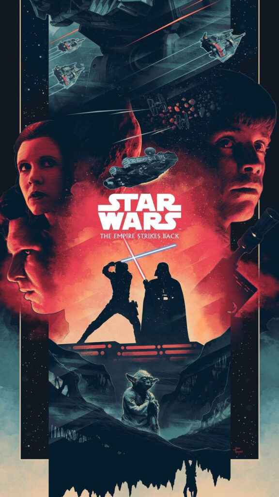 Star Wars The Empire Strikes Back Minimalist 4K Mobile Wallpaper