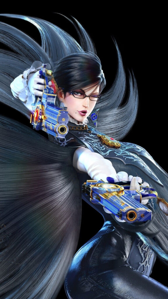 Bayonetta Dynamic Action Stance 4K Mobile Wallpaper
