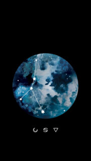 Cancer Zodiac Sign Constellation and Moon Phase Spiritual Aesthetic Wallpaper