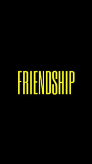 Minimalist Yellow Friendship Typography Mobile Wallpaper