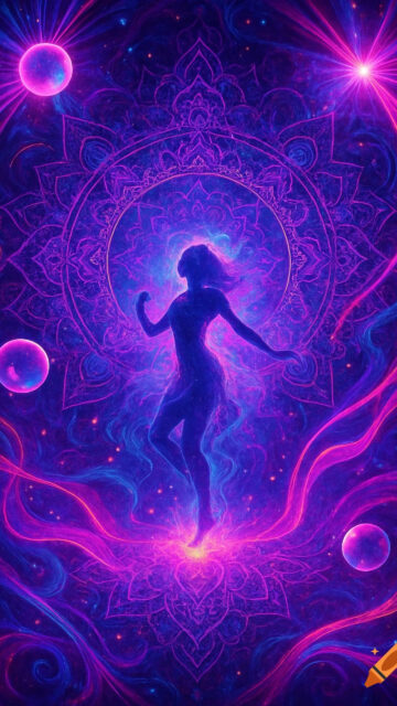 Cosmic Energy Aura Chakra Activation Spiritual Growth Art Wallpaper