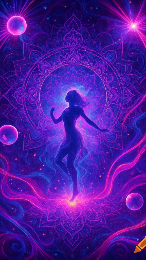 Cosmic Energy Aura Chakra Activation Spiritual Growth Art Wallpaper