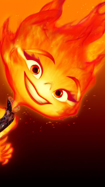 Ember Lumen Animated Fire Character 4K Mobile Wallpaper
