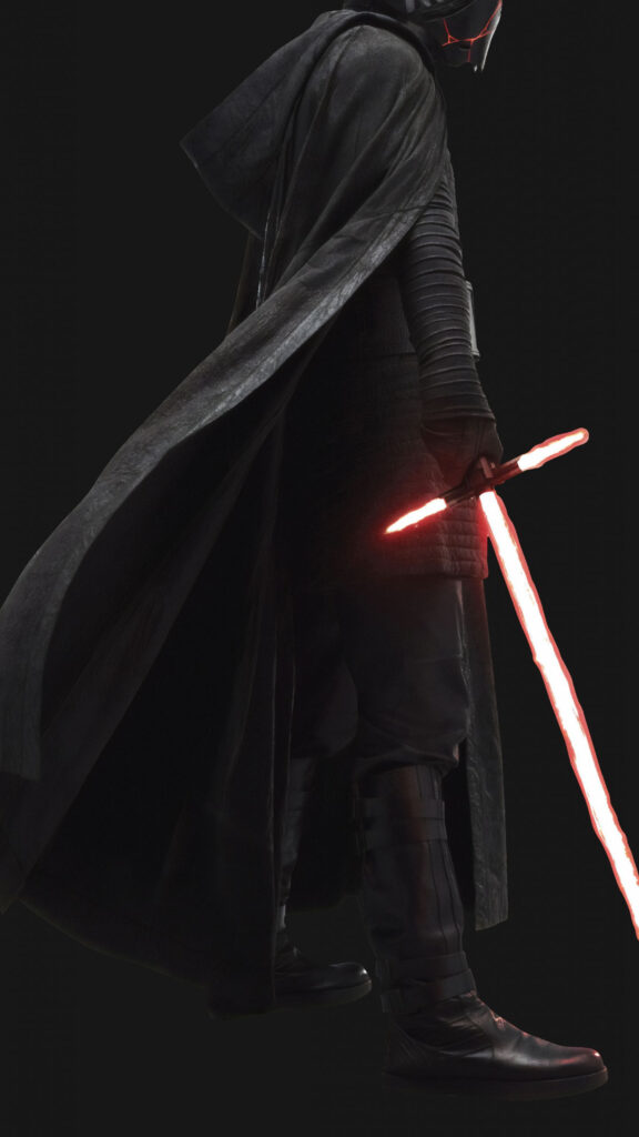 Kylo Ren Red Lightsaber Dark Side Mobile Wallpaper