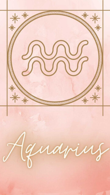 Aquarius Zodiac Sign Aesthetic Spiritual Astrology Phone Wallpaper