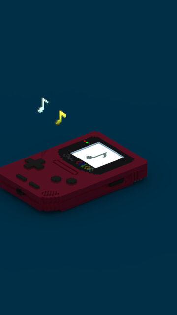 Retro Pixel Gameboy Music Mobile Wallpaper