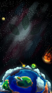 Floating Island Fantasy Space Mobile Wallpaper