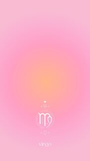 Minimalist Virgo Zodiac Sign Aesthetic Pink Spiritual Phone Wallpaper