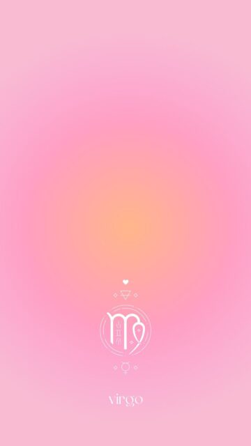 Minimalist Virgo Zodiac Sign Aesthetic Pink Spiritual Phone Wallpaper
