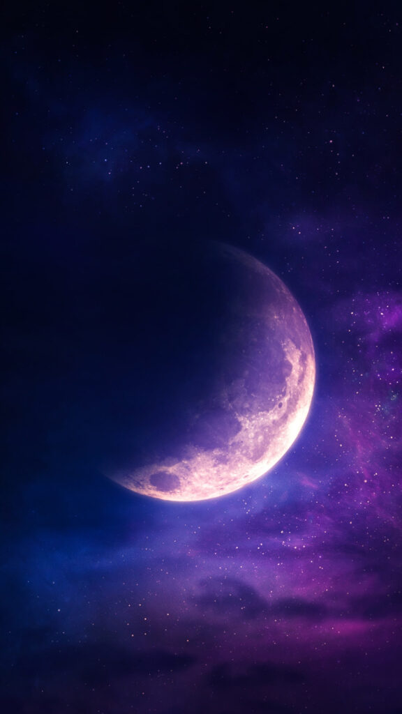 Mystical Crescent Moon Spiritual Energy Celestial Aesthetic Wallpaper