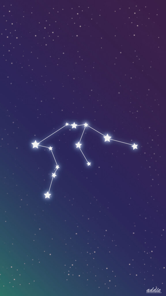 Minimalist Aquarius Constellation Night Sky Spiritual Zodiac Wallpaper