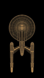 USS Enterprise NCC-1701 Wireframe Mobile Wallpaper