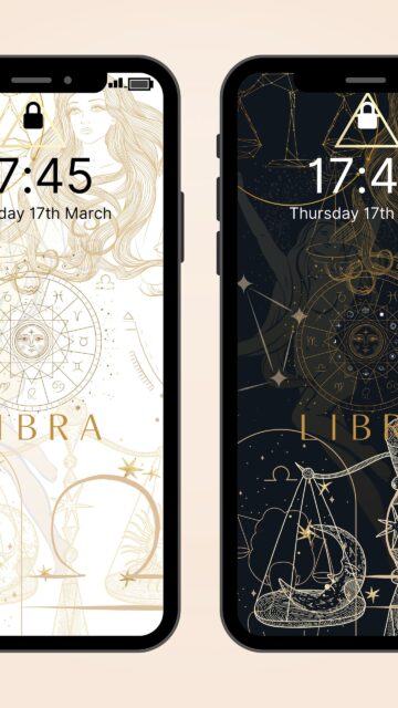 Libra Zodiac Constellation Aesthetic Art for Phone Wallpaper