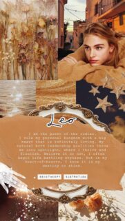 Radiant Gold Leo Zodiac Aesthetic Wallpaper for Empowerment