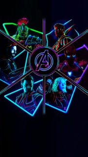 Avengers Neon Aesthetic Art Mobile Wallpaper