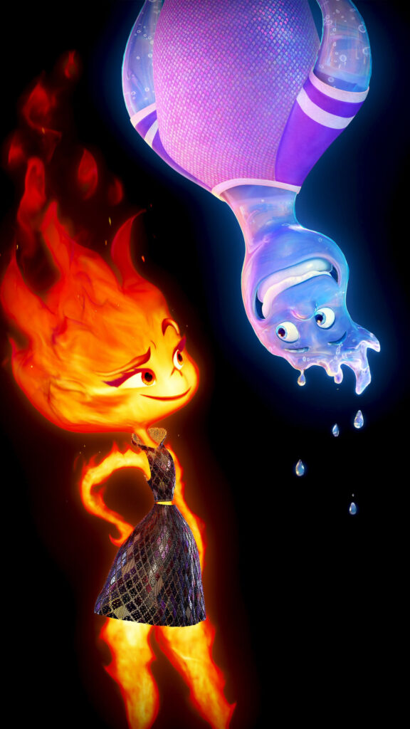 Ember and Wade Elemental Mobile Wallpaper