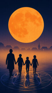 Sacred Geometry Full Moon Ritual Silhouette Spiritual Energy Wallpaper