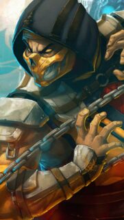 Scorpion Gaming Wallpaper 4K – Iconic Mortal Kombat Fighter Mobile Background