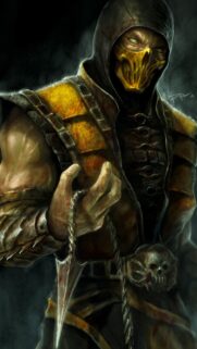 Scorpion Gaming Wallpaper 4K – Iconic Mortal Kombat Fighter Mobile Background