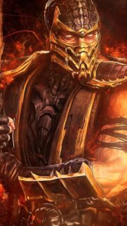 Scorpion Mortal Kombat 4K Gaming Wallpaper for Mobile | High-Quality Free Background