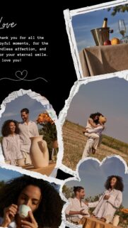 Romantic Love Vision Board for Manifesting Deep Connection Wallpaper