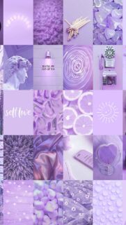 Purple Aesthetic Vision Board for Self Love and Manifestation Wallpaper