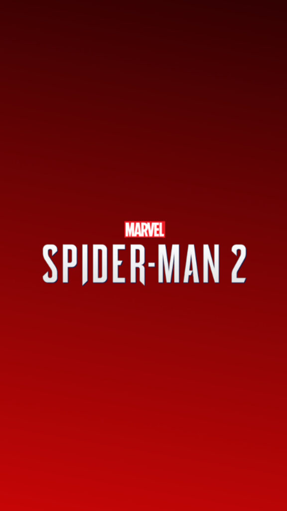 Minimalist Marvel's Spider-Man 2 Logo Phone Wallpaper